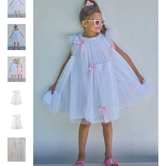 NWT Lola and the Boys Jolie Bow Shimmer Dress size 8 - Picture 2 of 6